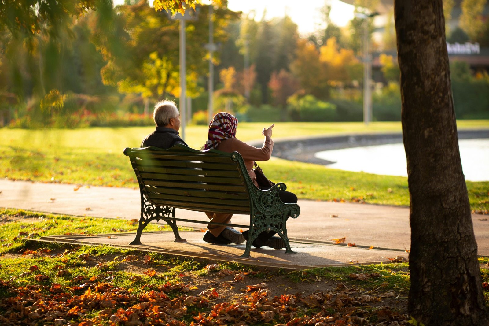 surrey seniors on a park bench